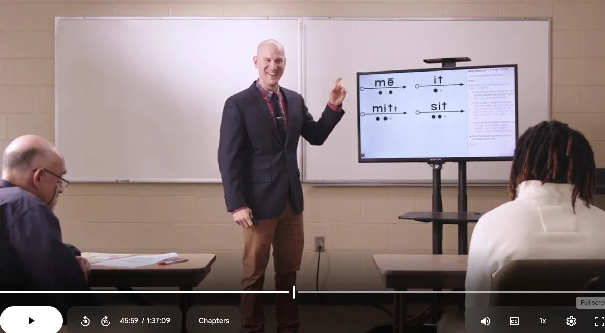 A Once trainer leading an in-person session for school staff